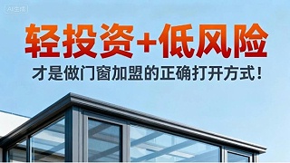 轻投资+低风险，才是做门窗加盟的正确打开方式！