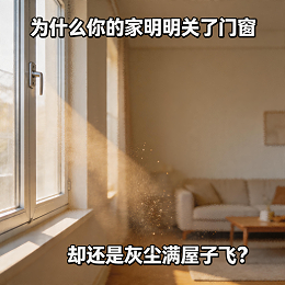 为什么你的家明明关了门窗，却还是灰尘满屋子飞？