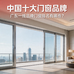 中国十大门窗品牌：广东一线品牌门窗排名有哪些？