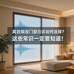 高效隔音门窗应该如何选择？这些常识一定要知道！
