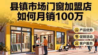 县镇市场门窗加盟店如何月销100万
