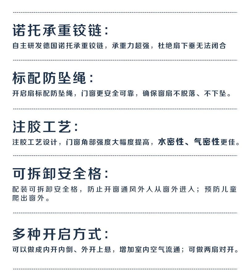 简爱堡罗客厅隔音平开窗