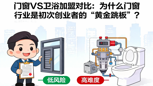 门窗VS卫浴加盟对比：为什么门窗行业是初次创业者的“黄金跳板”？