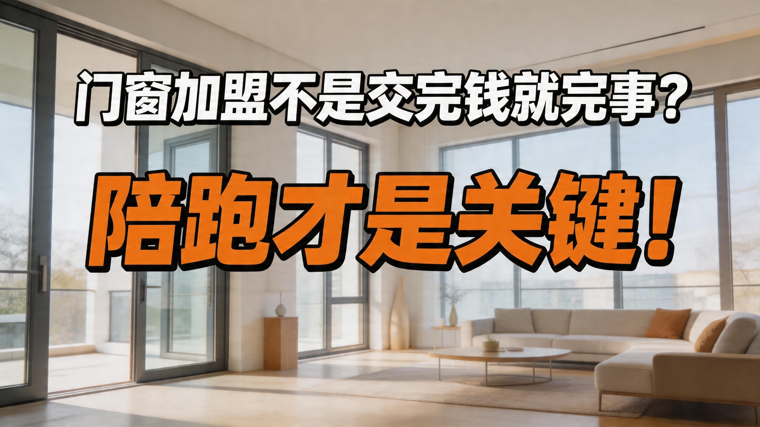 门窗加盟不是交完钱就完事？陪跑才是关键！