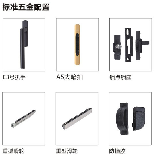 伊盾铝木门窗标准配置 伊盾铝木门窗标准配置