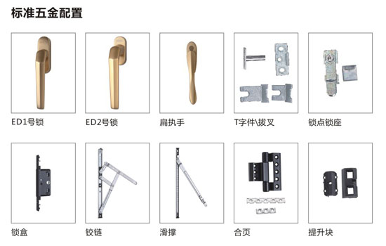 伊盾门窗铝合金推拉窗配件 伊盾门窗铝合金推拉窗配件